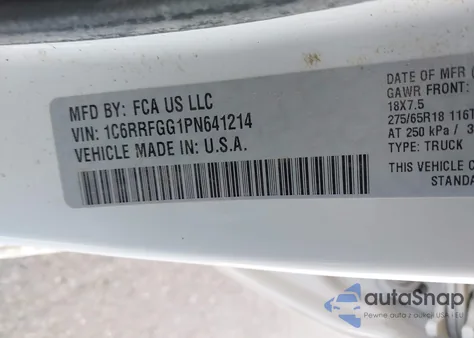 2023 Ram 1500 Tradesman 4X4 5'7 Box из США, поврежденный, VIN 1C6RRFGG1PN641214